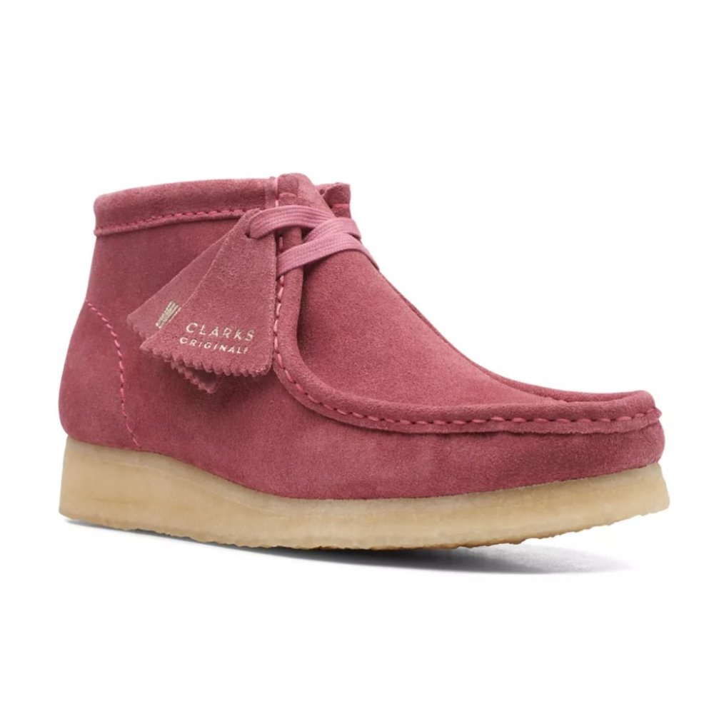 CLARKS ORIGINALS Pink Wallabee Boots